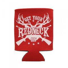 "Get Your Redneck On" Red Koozie